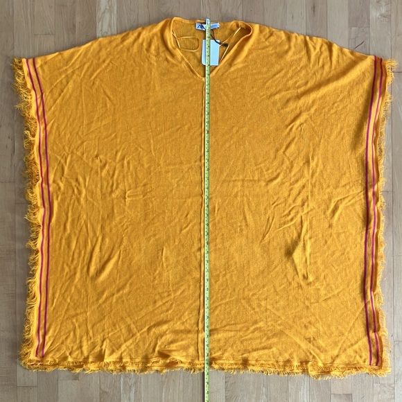 NEW Zara linen cover-up kaftan orange mango XS-S Extra-Small/Small - Picture 11 of 15